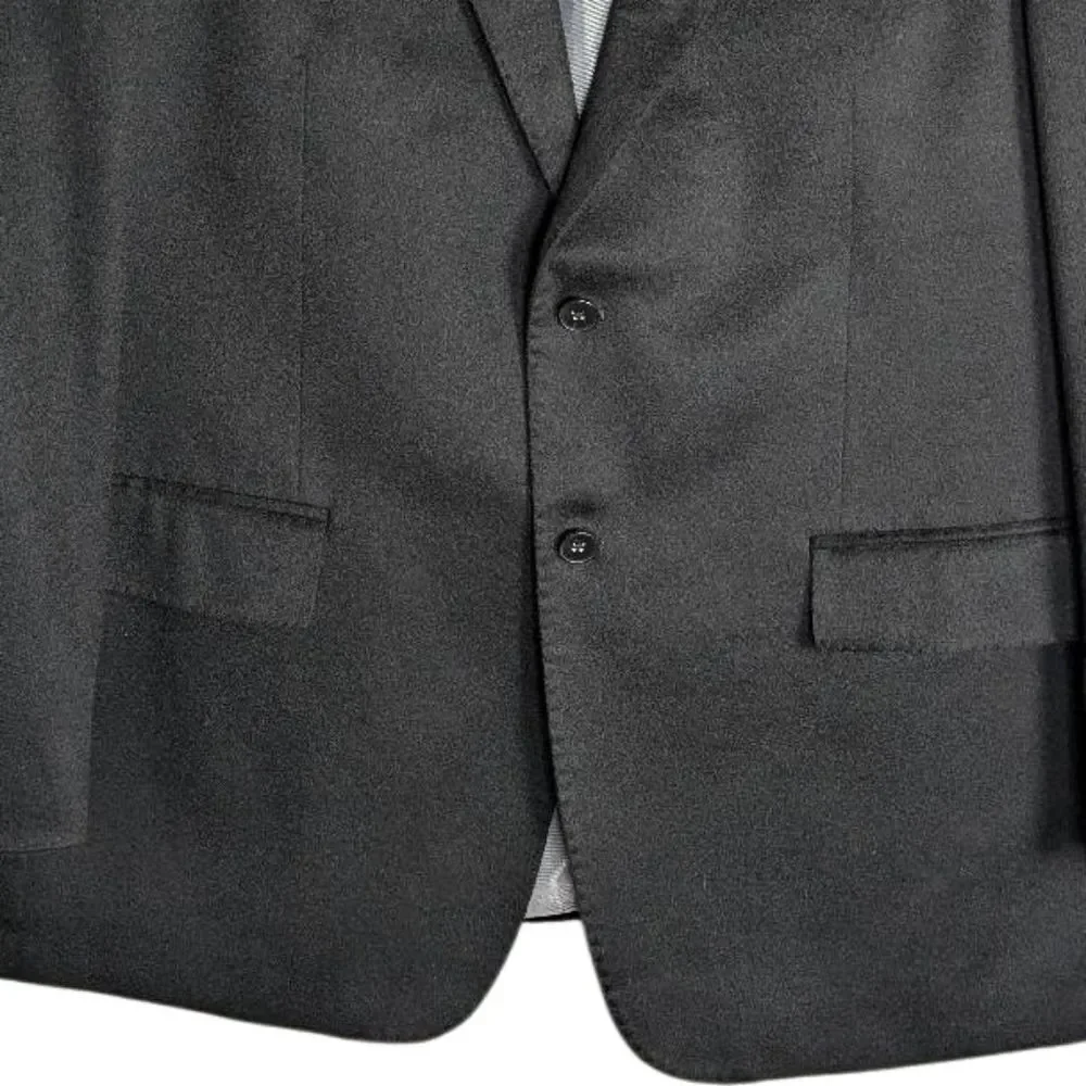 Harold Powell Black 100% Cashmere Soft Classic Blazer Sport Jacket Mens 43R